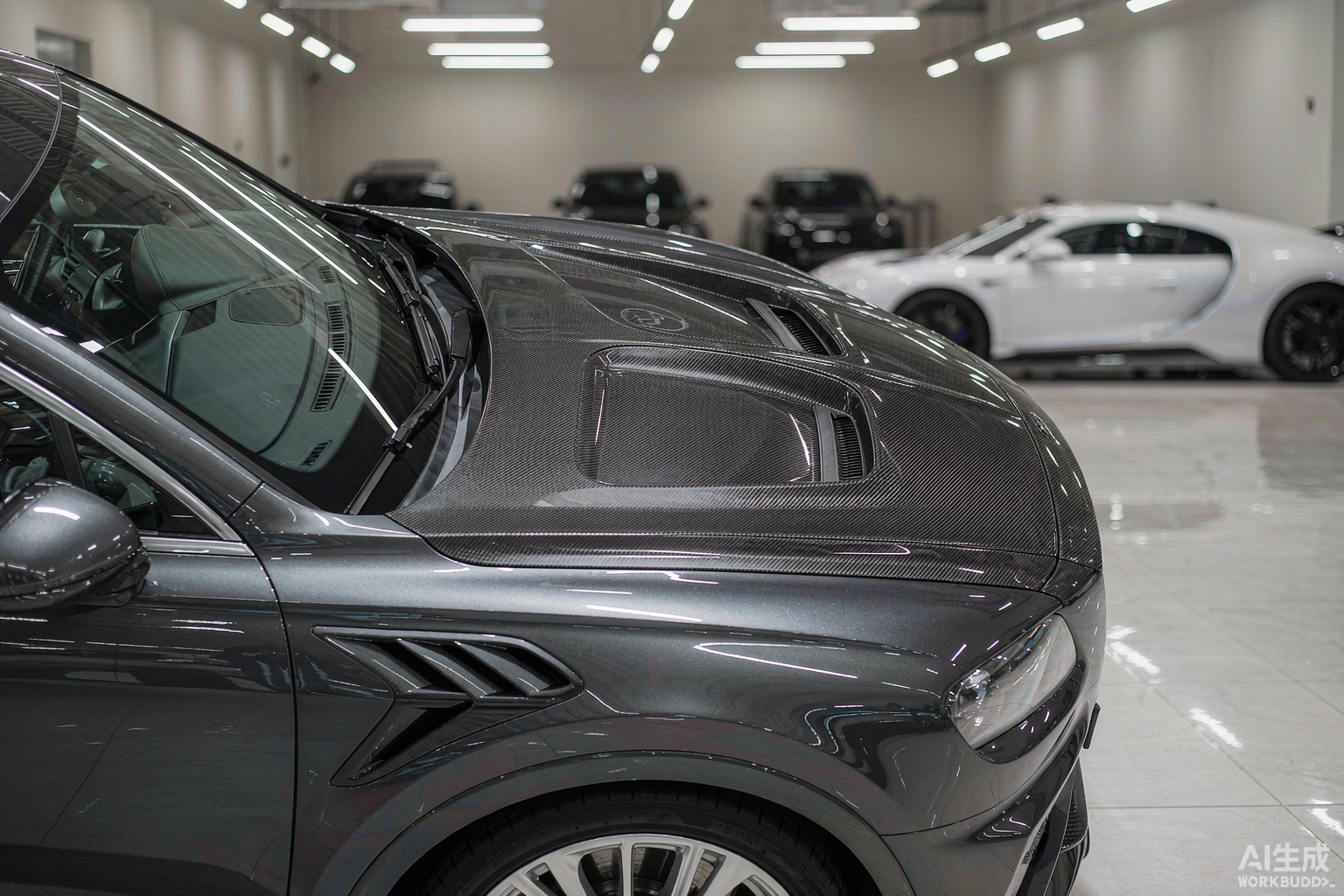 Carbon fiber car hood